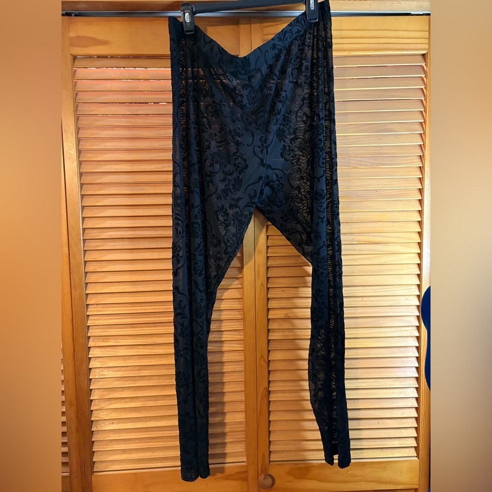Black Sheer Lace Pants